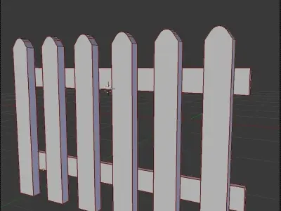 Fence Wood Free 3D model