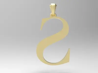 Alphabet Latin S 3D print model