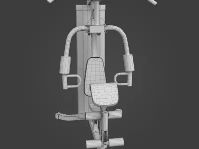 Multi-functional home gym station-Exercise Equipment-07 Low-poly 3D model