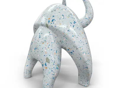 Bull figurine Low-poly 3D model