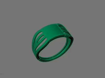 Women Ring Plain Ring Ready STL 3DM Models Womens Rings 3D print model 61