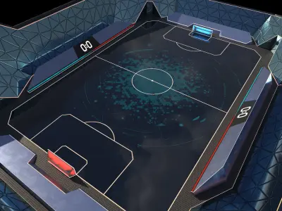 Glow Stadium 2 PBR Low-poly 3D model