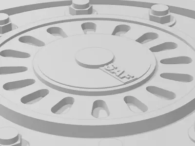 SIMPLE RIM AND HUB FOR 1 14 TRAILER OR TRUCK 3D print model