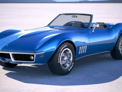 Chevrolet Corvette c3 Convertible CG 1969  3D model