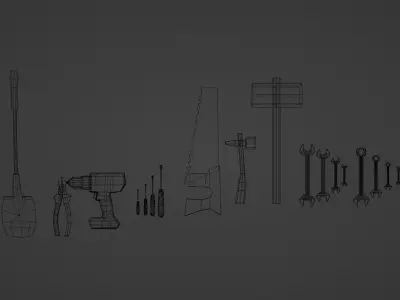 Low ploy tools 3D model
