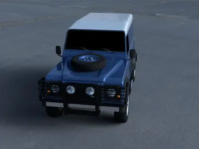 Land Rover Defender 90 Hard Top HDRI 3D model