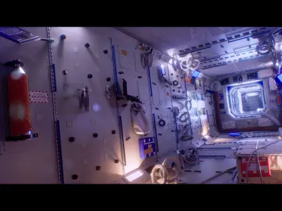 Space Station Interior Basics for Unreal Engine and Cinema 4D 3D model