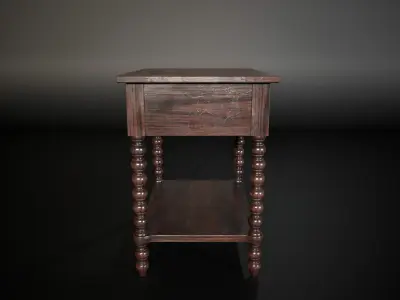 Vintage Nightstand - High-Quality PBR Low-poly 3D model