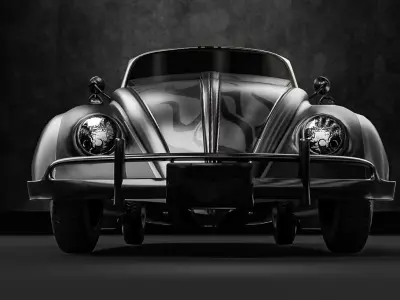 Volkswagen Beetle  Low-poly 3D model