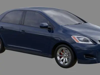 Generic Car 1A Low-poly 3D model