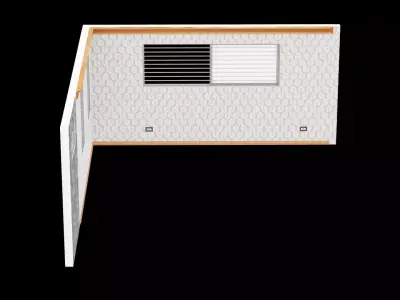 Wall Architectural  Low-poly 3D model