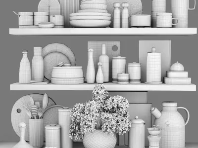 decorative set Low-poly 3D model purchase