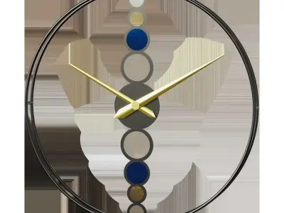 Pebble Wall Clock 3D model