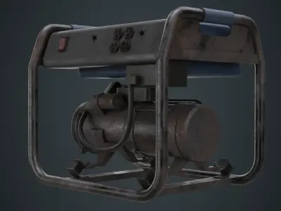Portable Generator 1B Low-poly 3D model