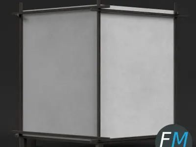 Japanese table lamp 3 3D model