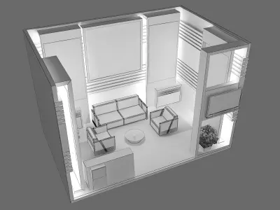 Booth Exhibition Stand a438 3D model