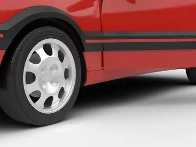 Peugeot 205 GTI 1 6 1992 HQ 3d model 3D model