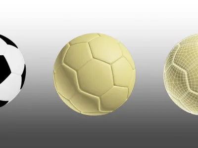 Collections Ball-Sport Low-poly 3D model