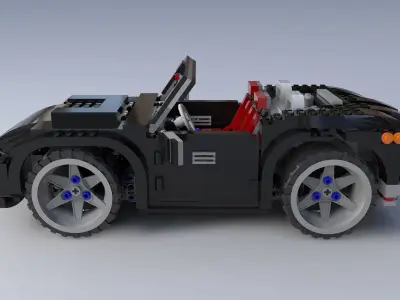 Lego car racing 3D model