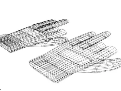 Sport Gloves - Paintball 3D model