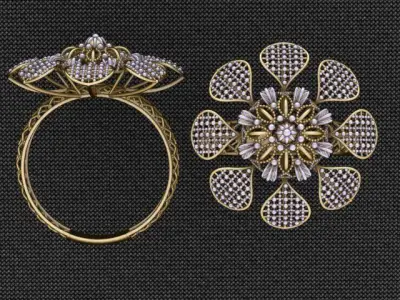 10 Kuwaiti design rings 3dm light weight  3D print model