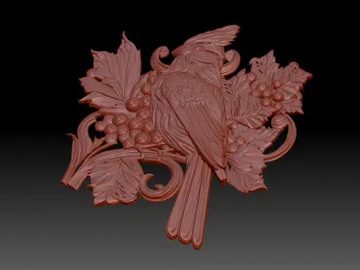 Bird  red Cardinal 3D print model