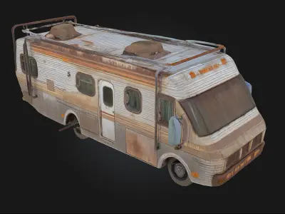 Van Voyager  Retro Adventure on Four Wheels 3D model