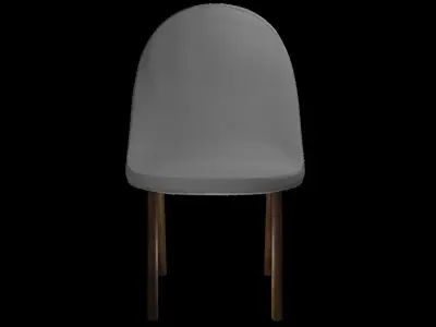Dinining Chair Wood Gray Free 3D model