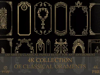 Collection of classical panels   3D model