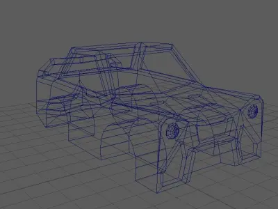3D Low Poly Car Low-poly 3D model