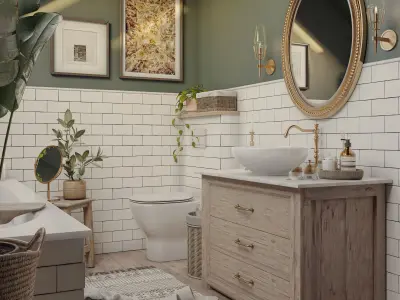 Bohemian Bathroom 3D model