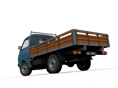Toyota Hiace Pickup Truck 1977 Wood box 3D model