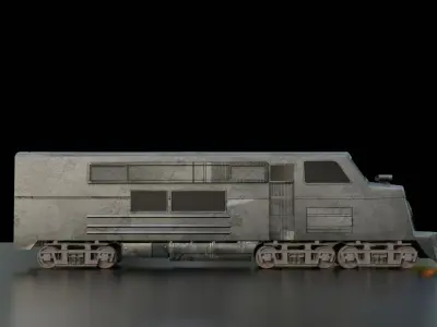 Train Turbine engine 3D model