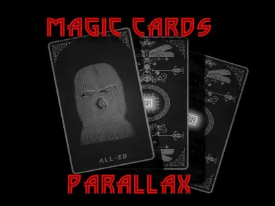 UE4 Parallax Cards Free low-poly 3D model