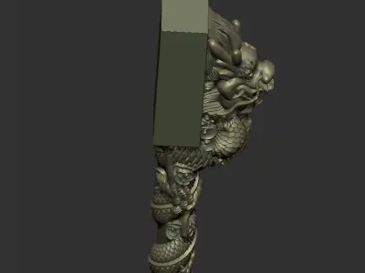 dragon pillar 3D print model