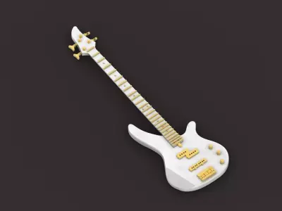 electric guitar  pendant keychain decoration 3D print model