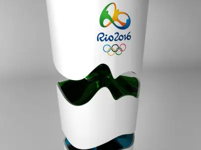 Rio 2016 Olympic Games Torch low poly Low-poly 3D model