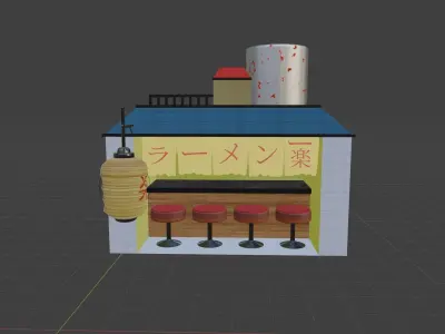 Naruto Ichiraku street  Free 3D model