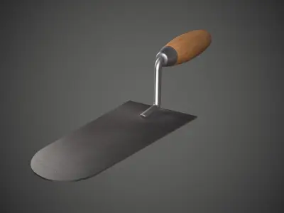 Plaster Trowel Poo Low-poly 3D model