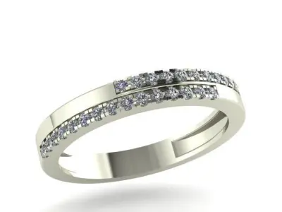 Ring 2 Line Jewelry 016 Free 3D print model