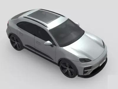 Porsche Macan Turbo Electric Low-poly 3D model