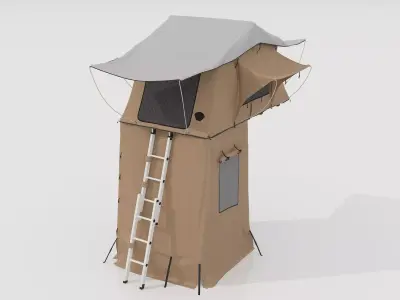 Car Tent Unfolded 3D model