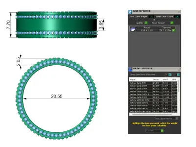 Mens Diamond Wedding Eternity Band 3D print model