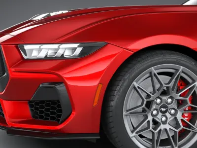 Mustang GT Convertible 2024 3D model