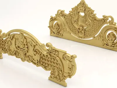 Bed Ornament Frame 10 - For CNC and Interior 3D model