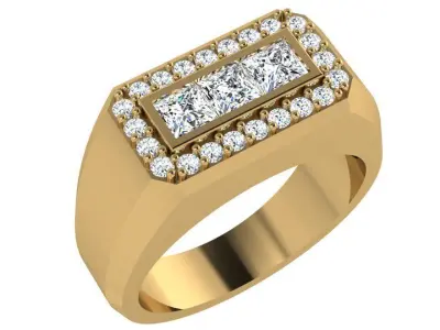 Rectangular Diamond Band 4349 3D print model