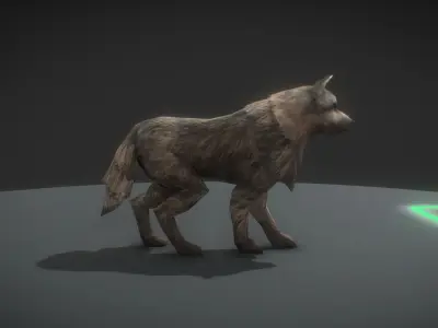 Fantasy Dog Low-poly 3D model