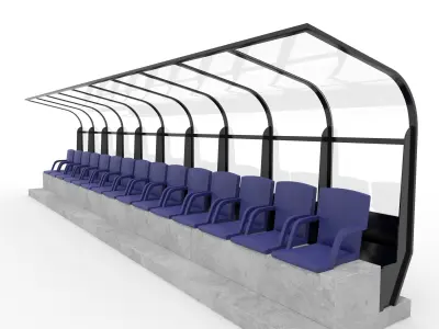 Soccer Bench 07 3D model
