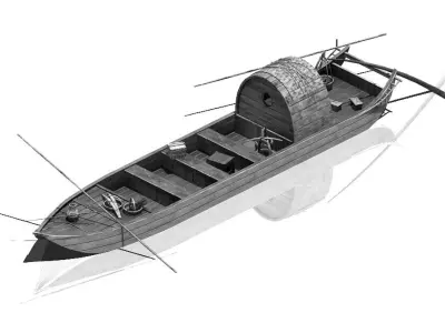 Game Traffic - Small Fishing 02 3D model