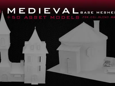  Medieval asset Low-poly 3D model